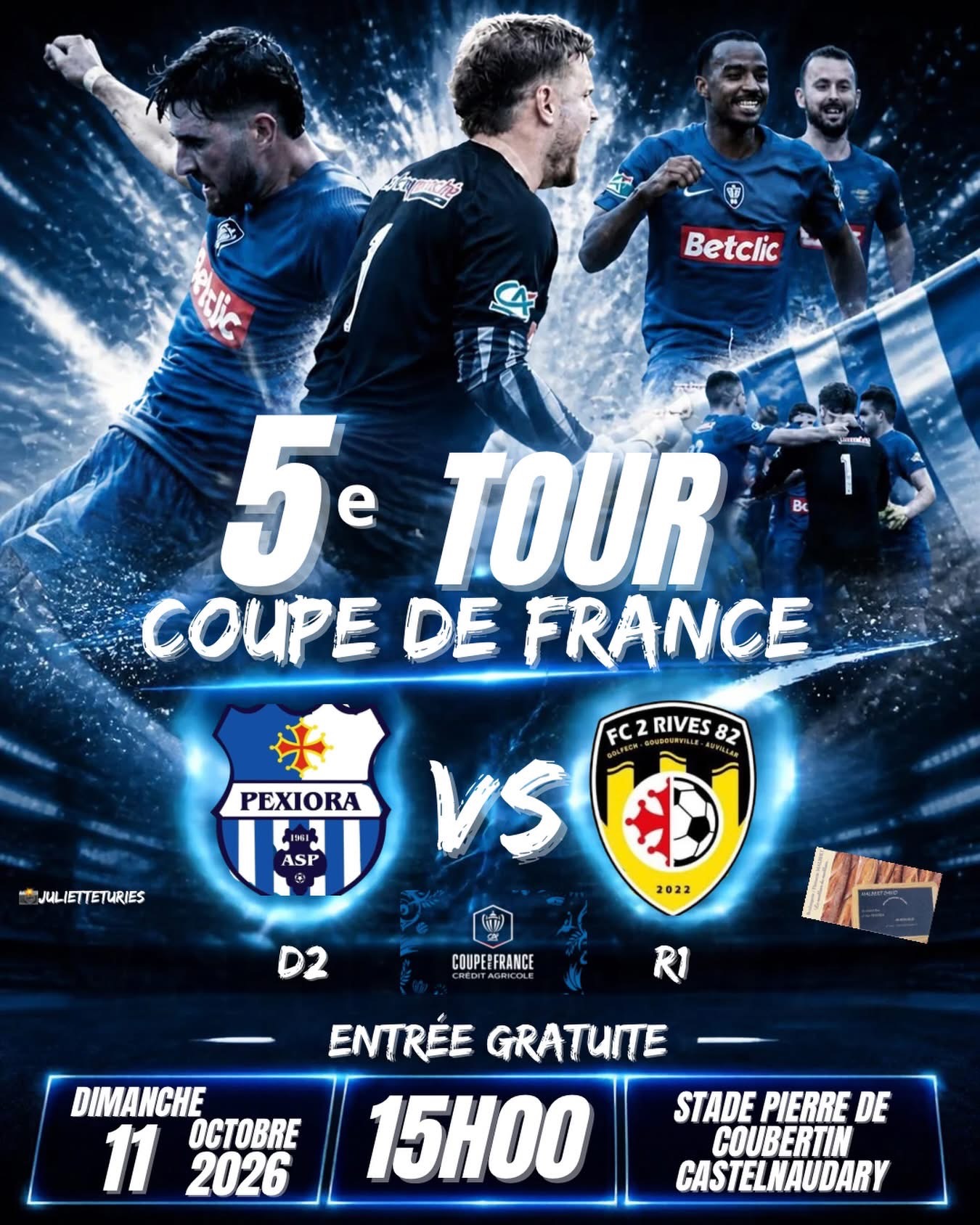 đ COUPE DE FRANCE : LâAS PEXIORA RĂVE DâEXPLOIT FACE AU FC 2 RIVES 82 !