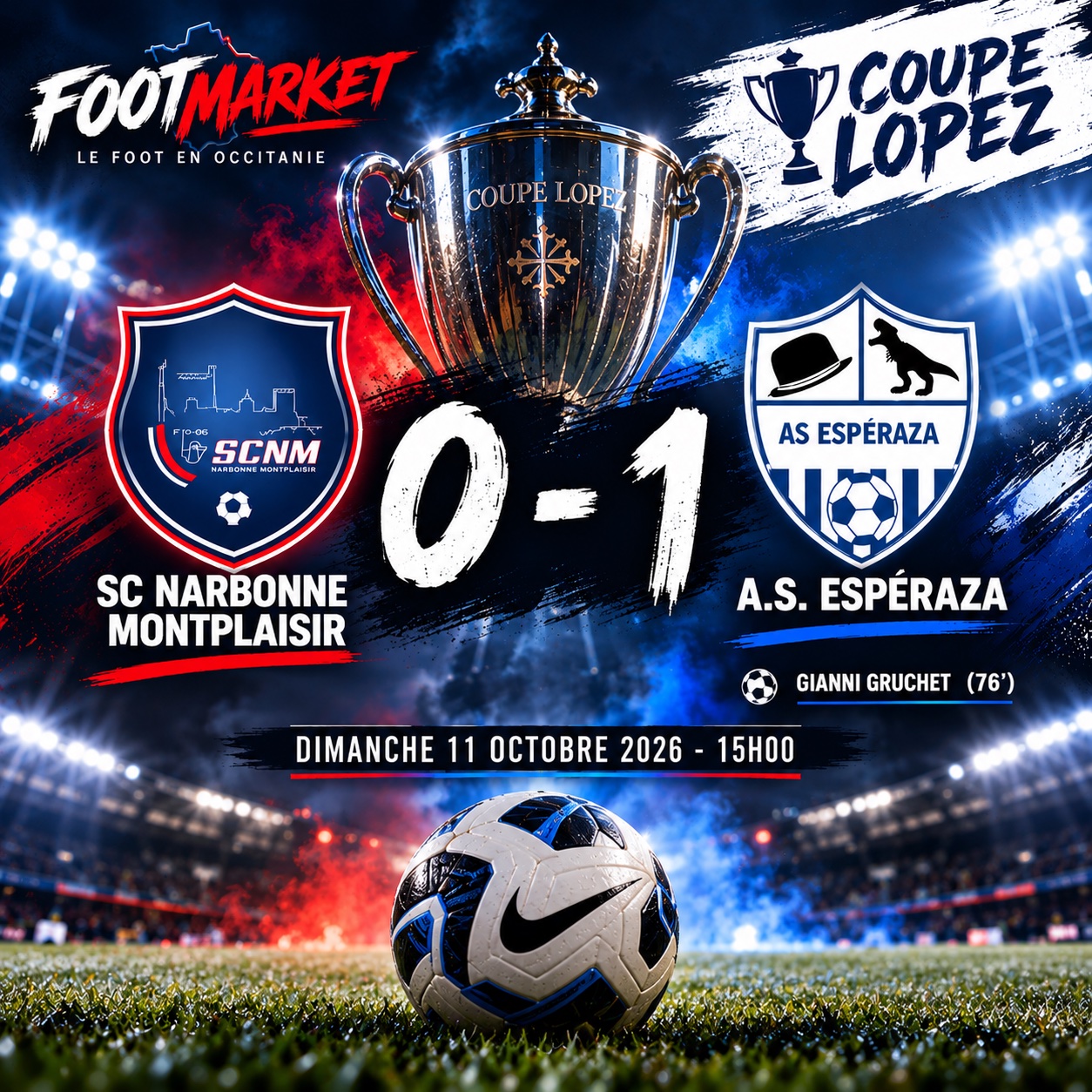 COUPE LOPEZ : L’AS ESPÉRAZA S’IMPOSE À NARBONNE !